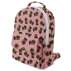 Daisy Pink Flap Pocket Backpack (small) by snowwhitegirl