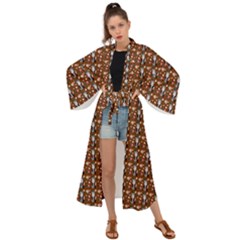 Chrix Pat Russet Maxi Kimono by snowwhitegirl