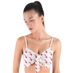 Create Your Own Custom Online Full Print Blank Template Woven Tie Front Bralet by startdesign