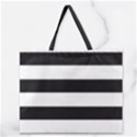 Black and White Large Stripes Goth Mime french style Zipper Large Tote Bag View1