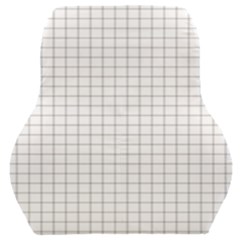 Aesthetic Black And White Grid Paper Imitation Car Seat Back Cushion  by genx