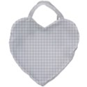 Aesthetic Black and White grid paper imitation Giant Heart Shaped Tote View2