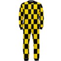 Checkerboard Pattern Black and Yellow Ancap Libertarian OnePiece Jumpsuit (Men)  View1