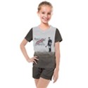 Banksy graffiti Original Quote Follow your dreams CANCELLED cynical with painter Kids  Mesh Tee and Shorts Set View1