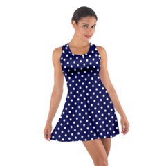 Pois Blanc/marine Cotton Racerback Dress by kcreatif