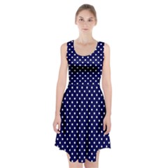 Pois Blanc/marine Racerback Midi Dress by kcreatif