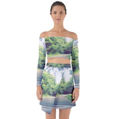 Photo Vue Sur Forêt  Off Shoulder Top With Skirt Set by kcreatif