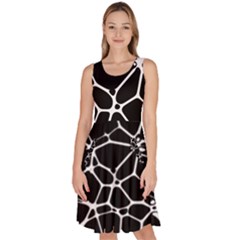 Neurons Braid Network Wattle Yarn Knee Length Skater Dress With Pockets by HermanTelo