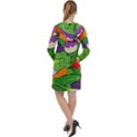 Vegetables Bell Pepper Broccoli Long Sleeve Hoodie Dress View2