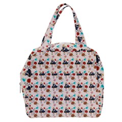 Retro Girls Dress In Black Pattern Boxy Hand Bag by snowwhitegirl