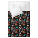 Retro Girls Dress In Black Pattern Black Duvet Cover Double Side (Single Size) View2