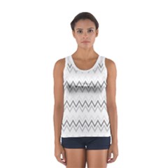 Chevrons Gris/blanc Sport Tank Top  by kcreatif