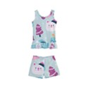 Pattern Funny Christmas Ho Ho Ho Kids  Boyleg Swimsuit View1