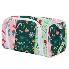 Hand Drawn Christmas Pattern Collection Toiletries Pouch by Vaneshart