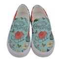 Vintage Christmas Pattern Women s Canvas Slip Ons View1