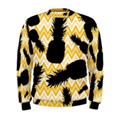 Ananas Chevrons Noir/jaune Men s Sweatshirt by kcreatif