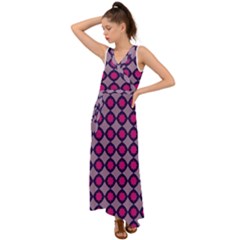Df Blizzee City V-neck Chiffon Maxi Dress by deformigo