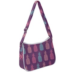 Pineapple Wallpaper Pattern 1462307008mhe Zip Up Shoulder Bag by Sobalvarro