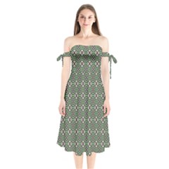 Df Rikky Frugal Shoulder Tie Bardot Midi Dress by deformigo