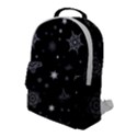 Christmas Snowflake Seamless Pattern With Tiled Falling Snow Flap Pocket Backpack (Large) View1