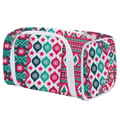 Flat Design Christmas Pattern Collection Toiletries Pouch by Vaneshart