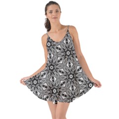 Black And White Pattern Love The Sun Cover Up by HermanTelo