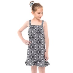 Black And White Pattern Kids  Overall Dress by HermanTelo