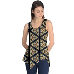 Pattern Stained Glass Triangles Sleeveless Tunic by HermanTelo