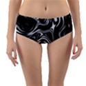 Wave Abstract Lines Reversible Mid-Waist Bikini Bottoms View1