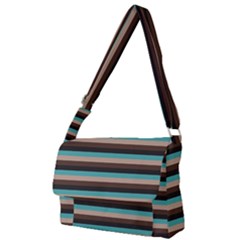 Stripey 1 Full Print Messenger Bag (l) by anthromahe