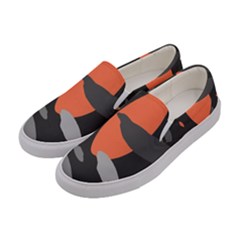 Pattern Formes Corail/noir Women s Canvas Slip Ons by kcreatif