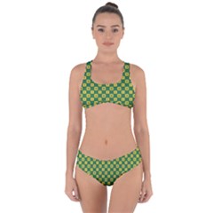 Df Green Domino Criss Cross Bikini Set by deformigo