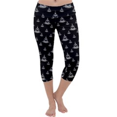 Buddhism Motif Print Pattern Design Capri Yoga Leggings by dflcprintsclothing