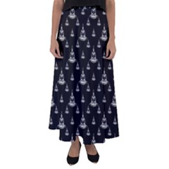 Buddhism Motif Print Pattern Design Flared Maxi Skirt by dflcprintsclothing