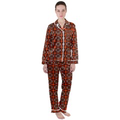 Df Mandarino Satin Long Sleeve Pyjamas Set by deformigo