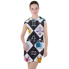 Zodiac Astrology Horoscope Drawstring Hooded Dress by HermanTelo