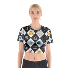 Zodiac Astrology Horoscope Cotton Crop Top by HermanTelo