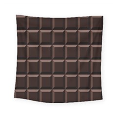 Dark Chocolate Seamless Pattern Sweet Texture Square Tapestry (small) by Wegoenart