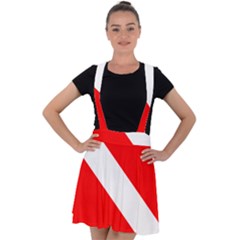 Diving Flag Velvet Suspender Skater Skirt by FlagGallery