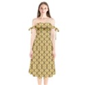 Berenice Shoulder Tie Bardot Midi Dress View1