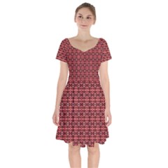 Anima Short Sleeve Bardot Dress by deformigo