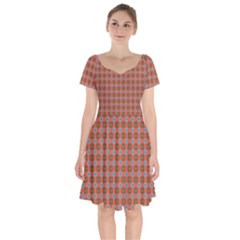 Persia Short Sleeve Bardot Dress by deformigo