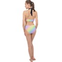 Pastel Goth Rainbow  Halter Side Cut Swimsuit View2