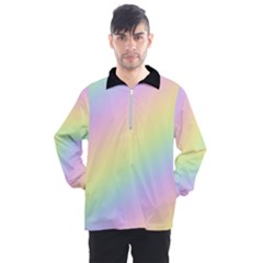 Pastel Goth Rainbow  Men s Half Zip Pullover by thethiiird