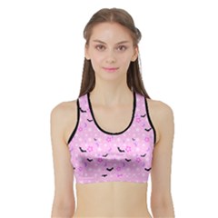 Spooky Pastel Goth  Sports Bra With Border by thethiiird