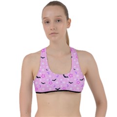 Spooky Pastel Goth  Criss Cross Racerback Sports Bra by thethiiird