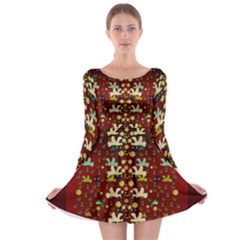 Happy Birds In Freedom And Peace Long Sleeve Skater Dress by pepitasart