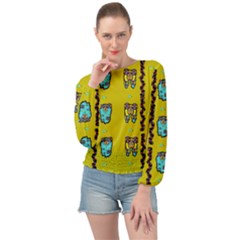 Peace People Hippie Friends And Free Living Fauna Banded Bottom Chiffon Top by pepitasart