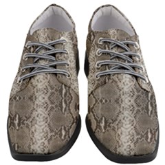 Python Snakeskin Print Women Heeled Oxford Shoes by LoolyElzayat