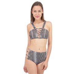 Python Snakeskin Print Cage Up Bikini Set by LoolyElzayat